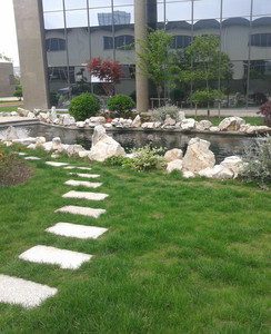 景观工程、园林道路、石板路、花岗岩路