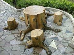 仿木桌凳上哪买好_南宁水泥仿木桌凳图片|仿木桌凳上哪买好_南宁水泥仿木桌凳产品图片由广西上观园景观工程公司生产提供-