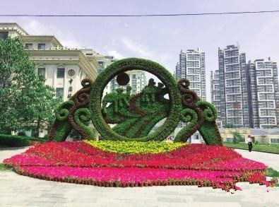 园林景观五色草造型专业制作 成都五色草雕塑厂价直销量大从优