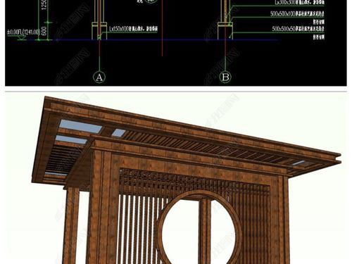精品中式风格景观亭 木亭凉亭的全套CAD施工图与设计应用